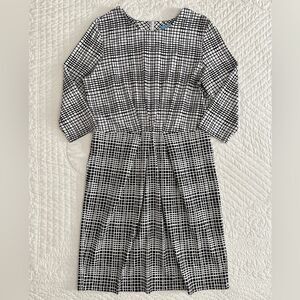 J. McLaughlin Catalina Cloth Mia Dress Black White Mod Matrix Women’s XL